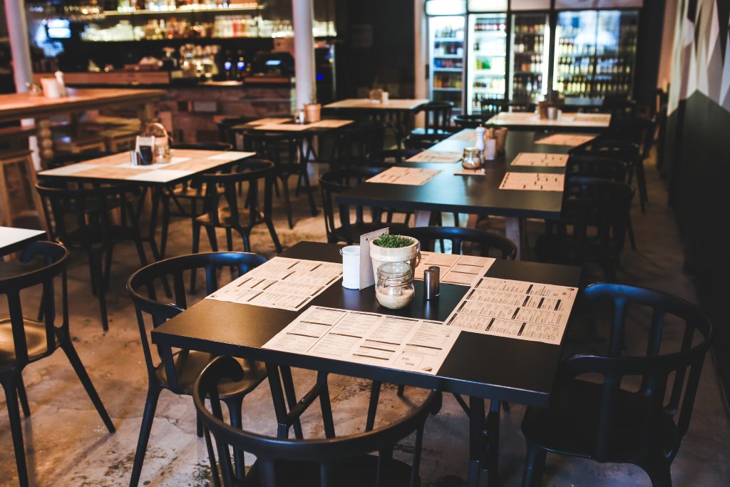 Table in a restaurant. 