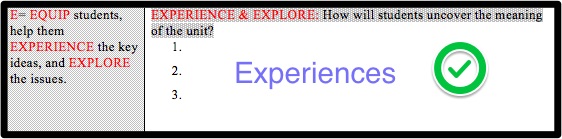 Experience list