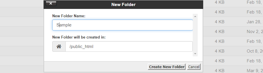 Name the folder in file manager. 